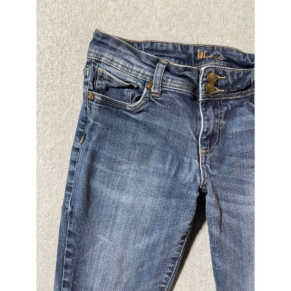 Kut Jeans Womens 6 Blue Dark Wash Regular Capri Distressed Ankle Casual Solid - Picture 2 of 16